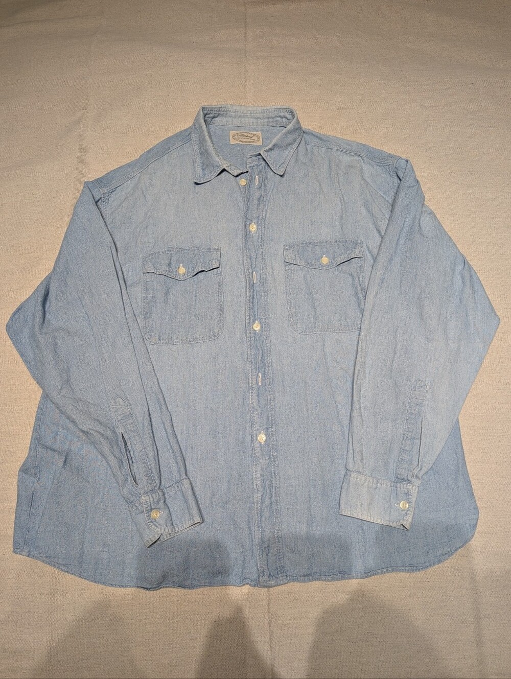 Vintage St Michael Denim Chambray Shirt mens XL